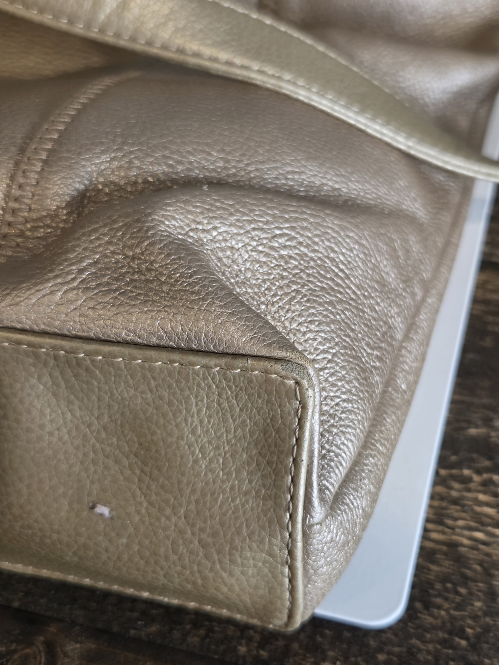 The Sak Metallic Gold Leather Tote Bag - Picture 7 of 16